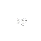oorknoppen parel 5,5 mm zilver gerhodineerd