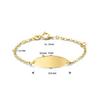 9k graveerarmband plaat 6,0 mm 9K geel