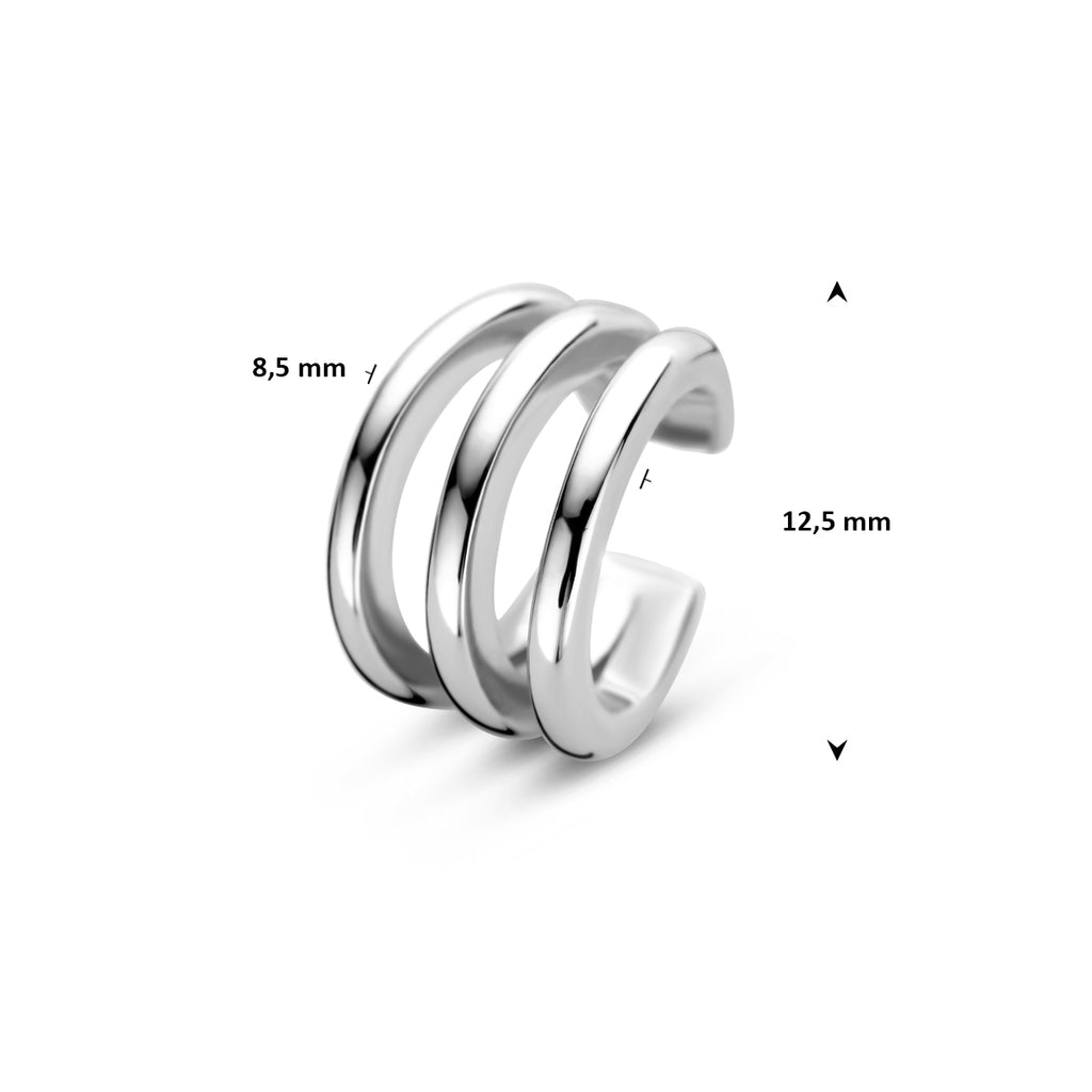 Ohrklemme 12,5 mm Silber rhodiniert