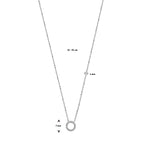 Halskette Kreis Diamant 0,08 ct H SI 42 - 45 cm 14K Weißgold