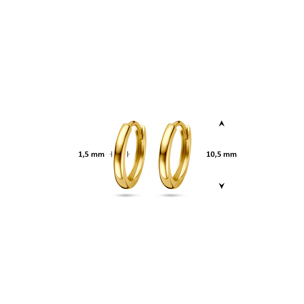 Klappcreolen 10,5 mm 14K Gelbgold