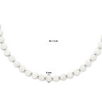 Halskette Mondstein und Ringe 6,0 mm 42 + 3 cm Silber rhodiniert
