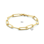 Armband Büroklammer Rundrohr 5,6 mm 19 cm Silber vergoldet (gelb)