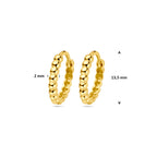 Creolen Kügelchen 13,5 mm 14K Gelbgold