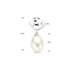 hanger parel zilver gerhodineerd