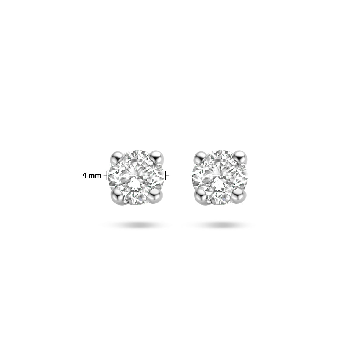 oorknoppen lab grown diamant 0.50ct (2x 0.25ct) h si 14K witgoud met palladium