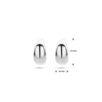 stekeroorringen 17,5 mm zilver gerhodineerd