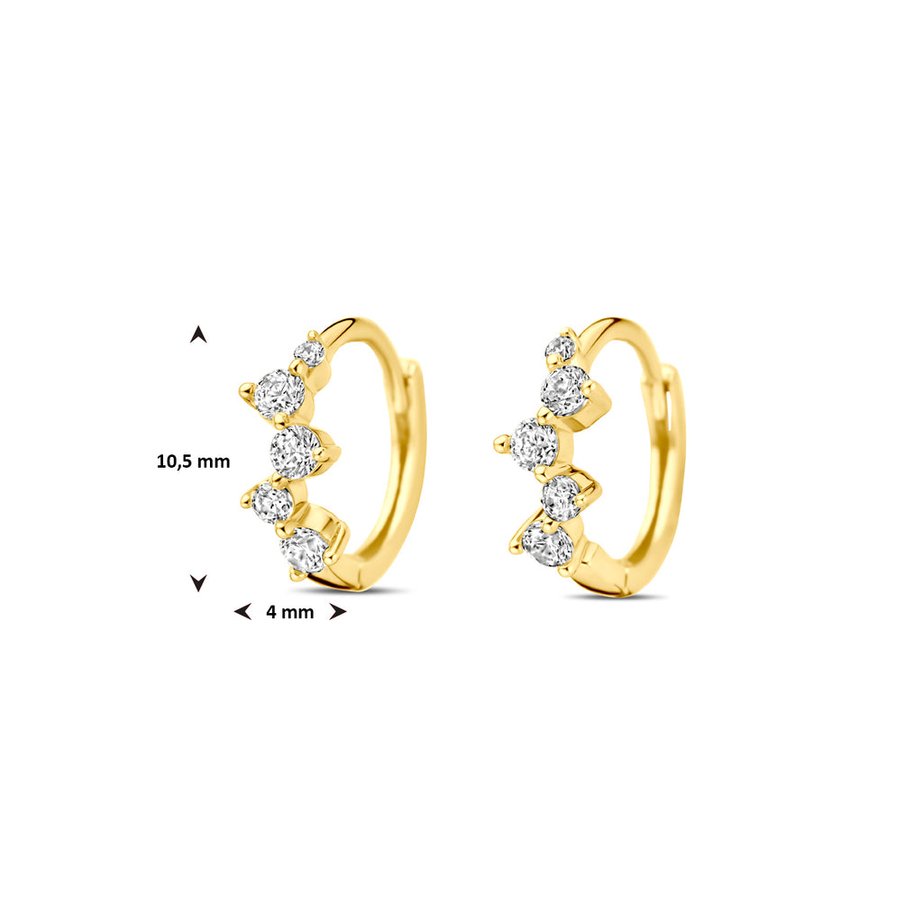 Creolen Zirkonia 10,5 mm 14K Gelbgold