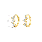 Creolen Zirkonia 10,5 mm 14K Gelbgold