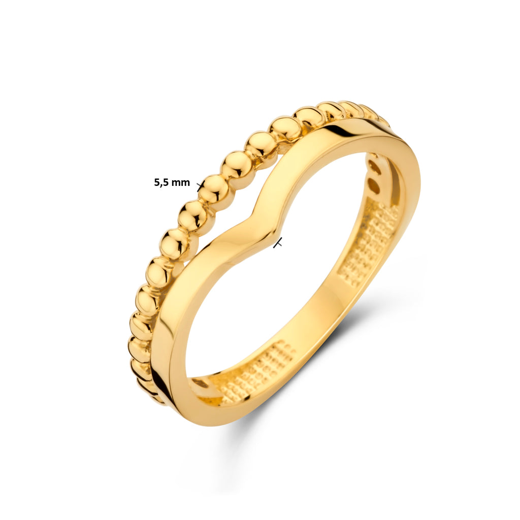 ring bolletjes 14K geelgoud