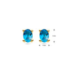 Ohrstecker London Blue Topas 14K Gelbgold