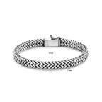 armband oxi vossestaart 7,1 mm zilver geoxideerd