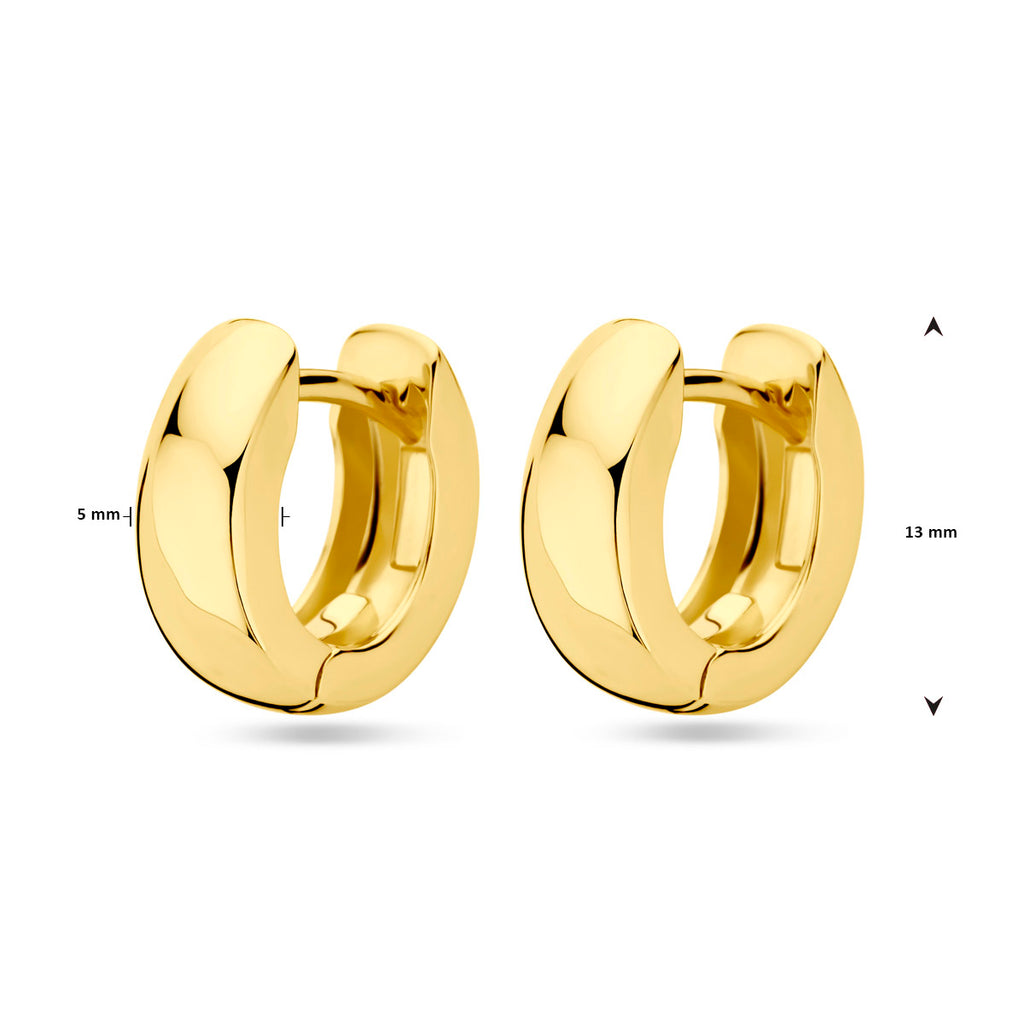 Klappohrringe 13 mm 1 Mikron silbervergoldet (gelb)