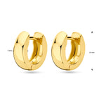 Klappohrringe 13 mm 1 Mikron silbervergoldet (gelb)