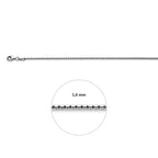 venetiaans 1.6 mm zilver geoxideerd