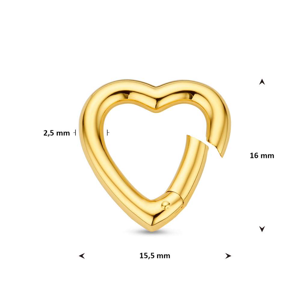 connector hart 16 mm 14K geelgoud