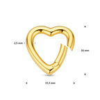 connector hart 16 mm 14K geelgoud