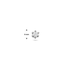 flat back piercing zirkonia 4 mm zilver gerhodineerd