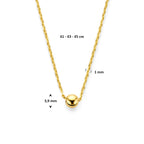 9k collier bol 41 - 43 - 45 cm 9K geel