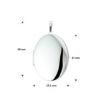 medaillon zilver wit