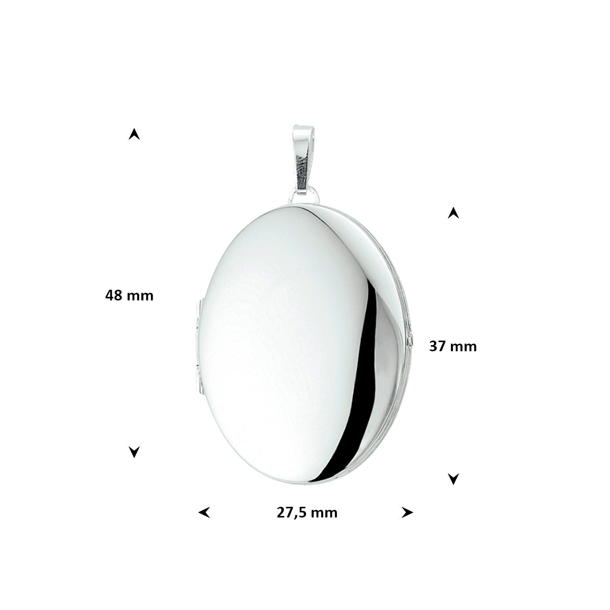 medaillon zilver wit