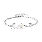 graveerarmband parel plaat 4,0 mm zilver gerhodineerd