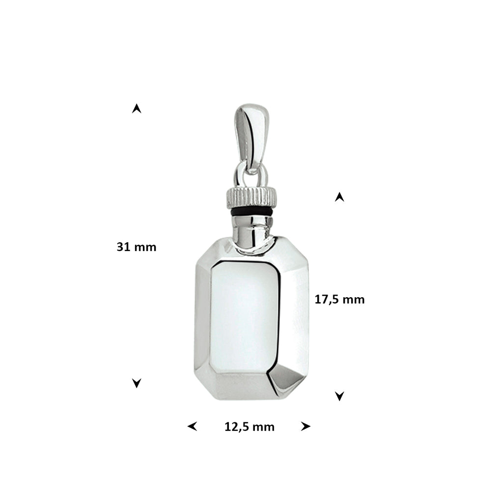 urnhanger 17,5 mm zilver gerhodineerd