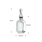 urnhanger 17,5 mm zilver gerhodineerd