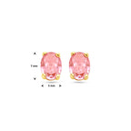Ohrstecker Padparadscha Zirkonia 14K Gelbgold