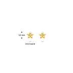 Ohrstecker Blume 3,5 mm 14K Gelbgold
