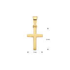 Anhänger Kreuz 20 mm 14K Gelbgold