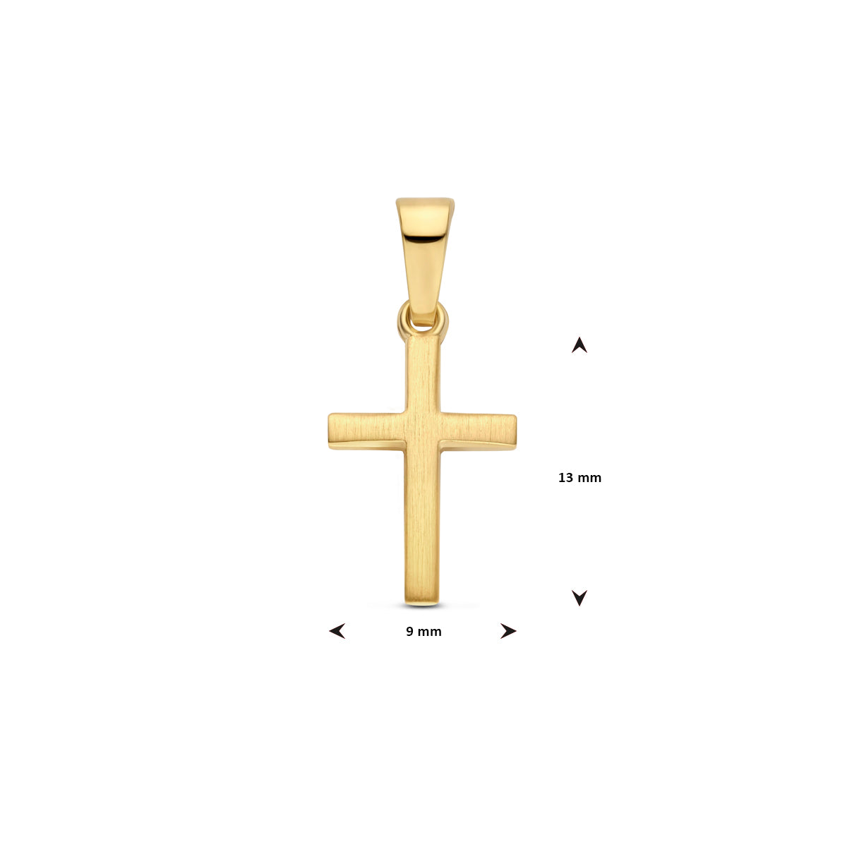 Anhänger Kreuz 20 mm 14K Gelbgold