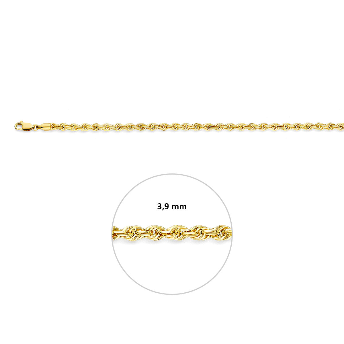 koord 3,9 mm 14K geelgoud