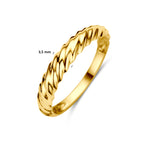 ring gedraaid 14K geelgoud - gedraaid