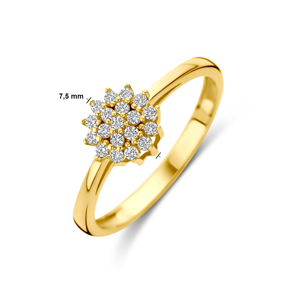Ring Zirkonia 14K Gelbgold