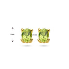 Ohrstecker Peridot 14K Gelbgold