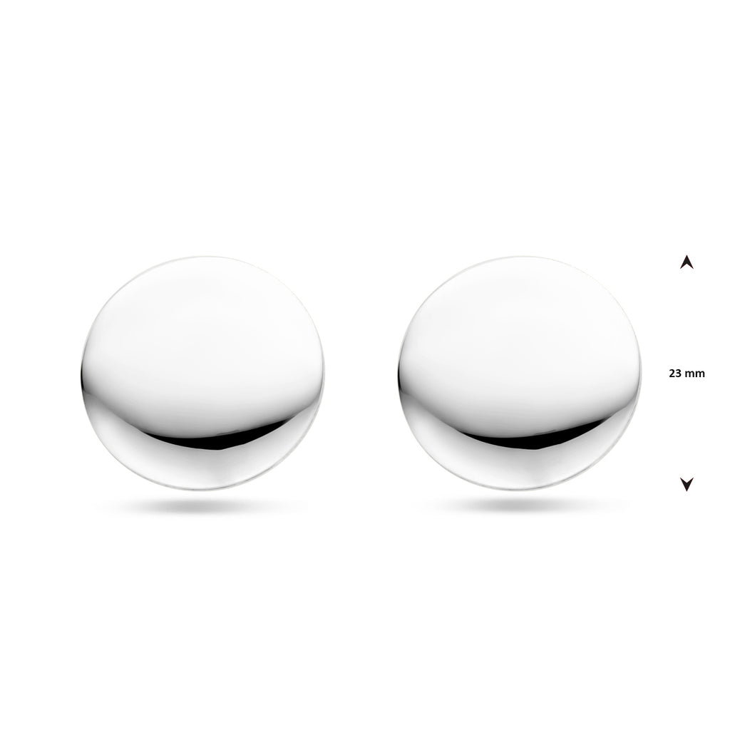 Ohrstecker 23 mm Silber rhodiniert