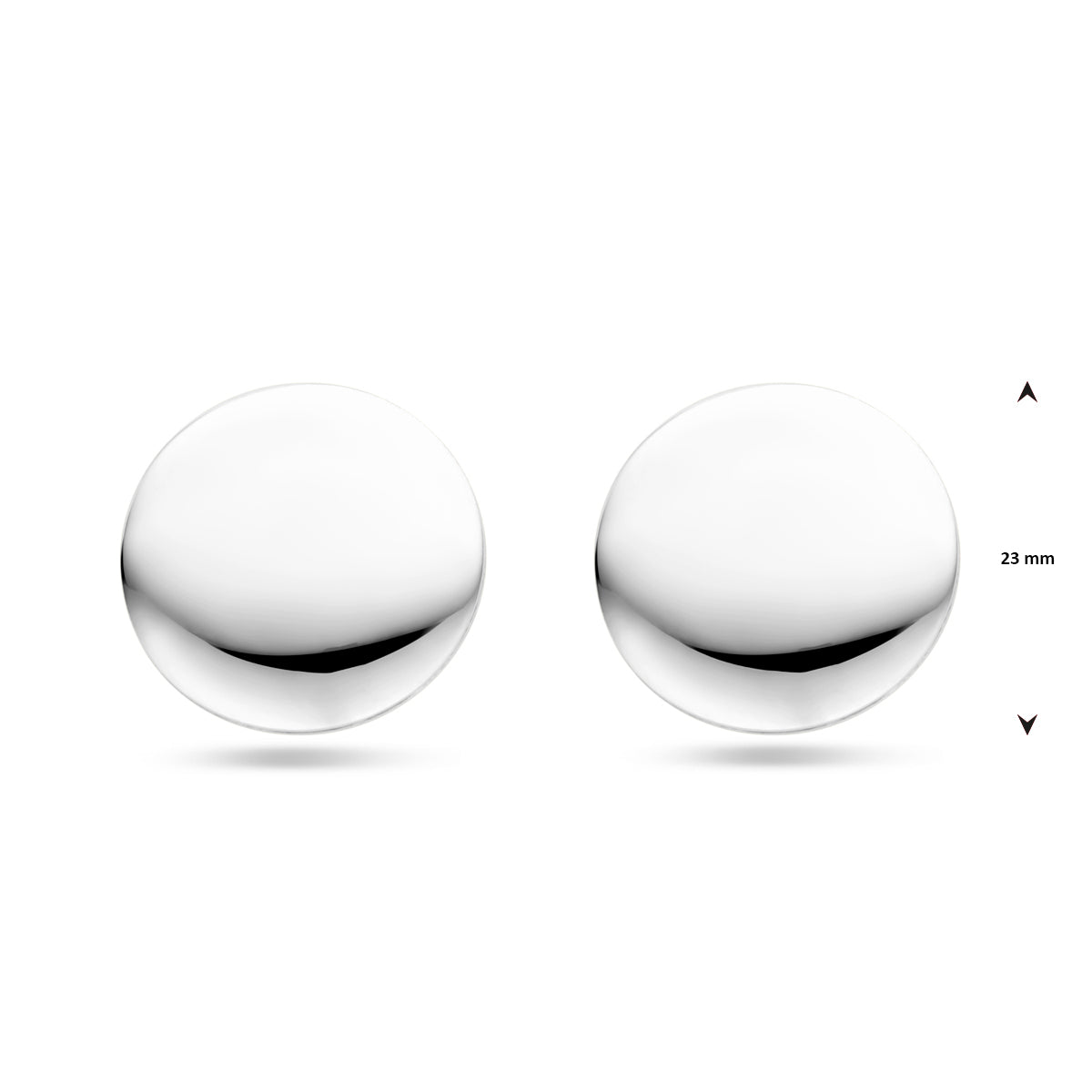 Ohrstecker 23 mm Silber rhodiniert