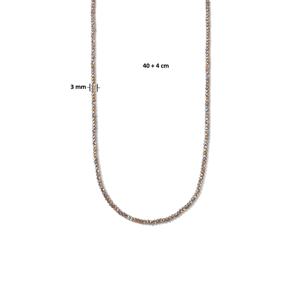 Halskette 3,0 mm 40 + 4 cm 1 Mikron Silber vergoldet (gelb)