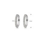klapoorringen zirkonia zilver gerhodineerd