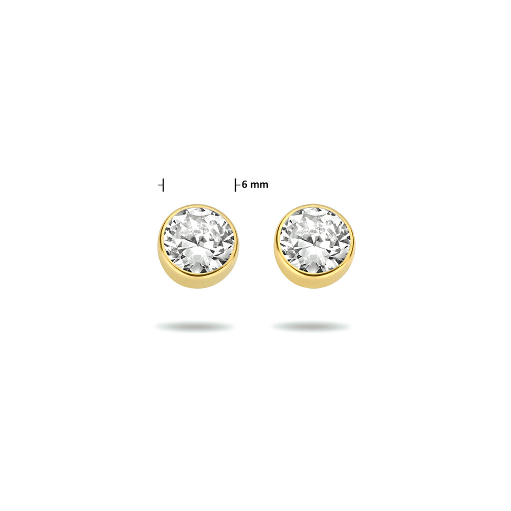 Ohrstecker Zirkonia 14K Gelbgold