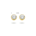Ohrstecker Zirkonia 14K Gelbgold
