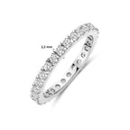 ring zirkonia zilver gerhodineerd