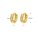 klapoorringen 13,5 mm 14K geelgoud