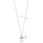 Halskette Herz und Schloss 41 + 4 cm Silber rhodiniert