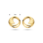 Ohrstecker rund 14K Gelbgold