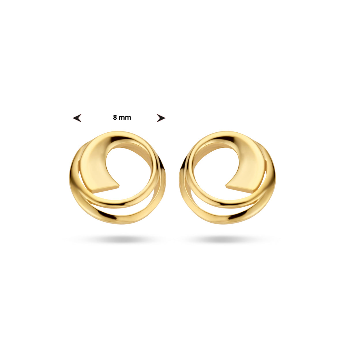 Ohrstecker rund 14K Gelbgold