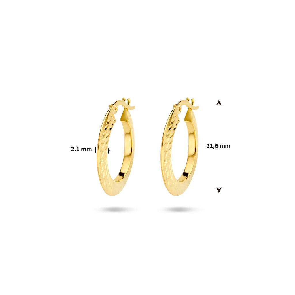 Ohrringe spitzes Rohr 14K Gelbgold