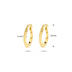 Ohrringe spitzes Rohr 14K Gelbgold