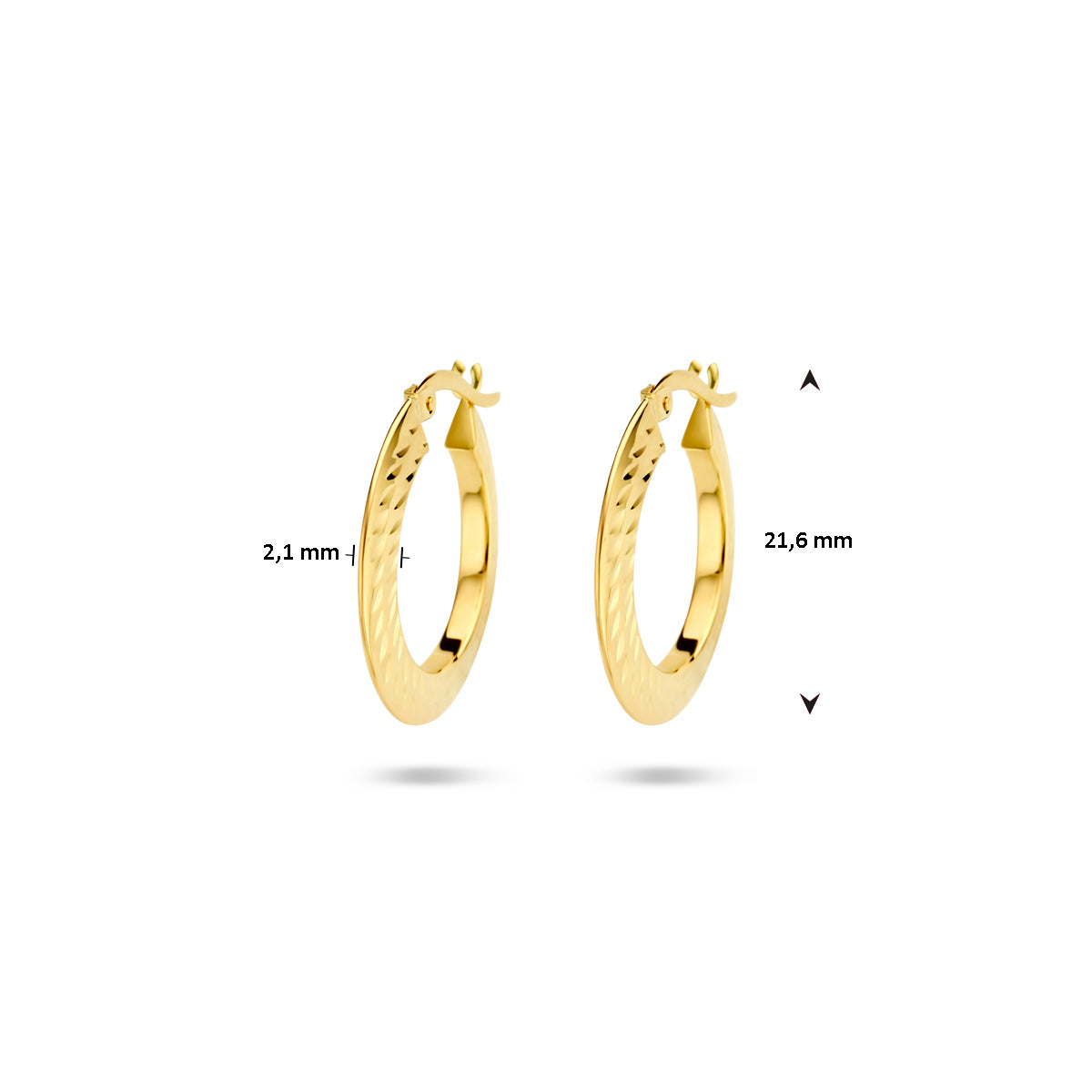 Ohrringe spitzes Rohr 14K Gelbgold